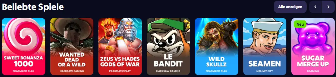 Auswahl an Spielautomaten – verschiedene Themen, Jackpots und neue Releases